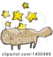 Clipart Of A Cartoon Kitty Cat Royalty Free Vector Illustration