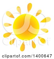Clipart Of A Summer Sun Royalty Free Vector Illustration