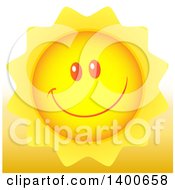 Clipart Of A Happy Sun Smiling Royalty Free Vector Illustration