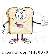 Poster, Art Print Of White Sliced Bread Character Mascot Giving A Thumb Up