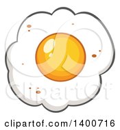 Clipart Of A Fried Egg Royalty Free Vector Illustration by Hit Toon