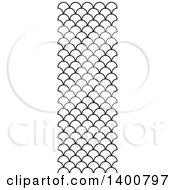 Clipart Of A Vertical Seamless Black And White Scale Pattern Royalty Free Vector Illustration by dero