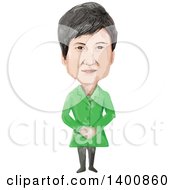Poster, Art Print Of Watercolor Caricature Of The 11th President Of The Republic Of Korea Park Geun-Hye