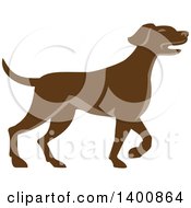 Poster, Art Print Of Retro Brown Pointer Dog