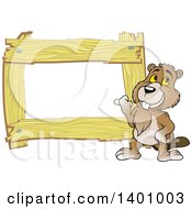 Poster, Art Print Of Blank Wood Frame With A Beaver