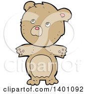 Clipart Of A Cartoon Brown Bear Royalty Free Vector Illustration