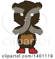 Poster, Art Print Of Cartoon Brown Teddy Bear Wearing Red Shoes
