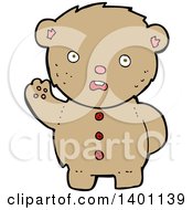 Clipart Of A Cartoon Brown Teddy Bear Royalty Free Vector Illustration