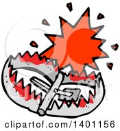 Clipart Of A Bear Trap Royalty Free Vector Illustration