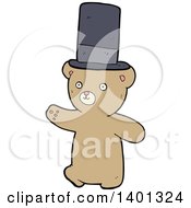 Clipart Of A Cartoon Brown Bear Royalty Free Vector Illustration by lineartestpilot