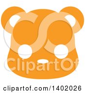Cute Orange Bear Animal Face Avatar Or Icon