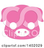 Poster, Art Print Of Cute Pink Piggy Animal Face Avatar Or Icon