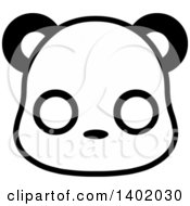 Poster, Art Print Of Cute Black And White Panda Animal Face Avatar Or Icon