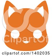 Poster, Art Print Of Cute Orange Cat Animal Face Avatar Or Icon