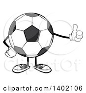 Poster, Art Print Of Cartoon Faceless Soccer Ball Mascot Character Giving A Thumb Up
