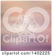 Clipart Of A Geometric White Star On A Blurred Pastel Background Royalty Free Vector Illustration