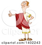 Poster, Art Print Of Happy Roman Emperor Giving A Thumb Up