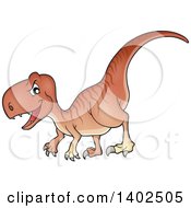 Clipart Of A Raptor Dinosaur Royalty Free Vector Illustration