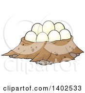 Poster, Art Print Of Dinosaur Nest With Eggs