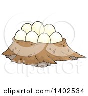 Poster, Art Print Of Dinosaur Nest With Eggs