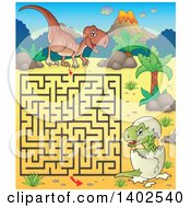 Poster, Art Print Of Raptor And Hatching Baby Maze
