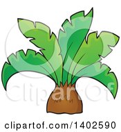 Clipart Of A Prehistoric Palm Plant Royalty Free Vector Illustration