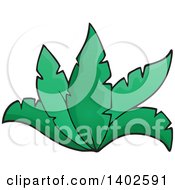 Clipart Of A Prehistoric Plant Royalty Free Vector Illustration