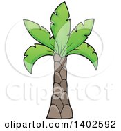 Clipart Of A Prehistoric Palm Tree Royalty Free Vector Illustration