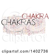 Clipart Of A Chakra Tag Word Collage On White Royalty Free Illustration