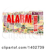 Clipart Of A Security Alarm Tag Word Collage On White Royalty Free Illustration