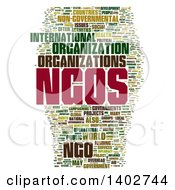Clipart Of A NGOS Non Profit Organization Tag Word Collage On White Royalty Free Illustration