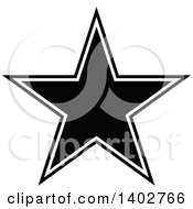 Poster, Art Print Of Black And White Star Design