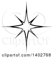 Poster, Art Print Of Black And White Star Design