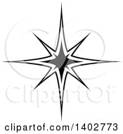 Poster, Art Print Of Black And White Star Design