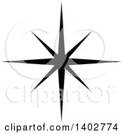 Poster, Art Print Of Black And White Star Design