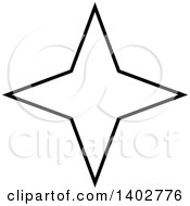 Poster, Art Print Of Black And White Star Design