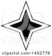 Poster, Art Print Of Black And White Star Design