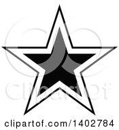 Poster, Art Print Of Black And White Star Design