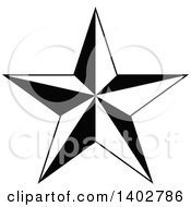 Poster, Art Print Of Black And White Star Design