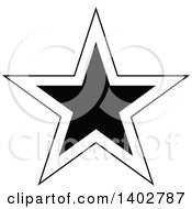 Poster, Art Print Of Black And White Star Design