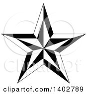 Poster, Art Print Of Black And White Star Design