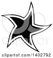 Poster, Art Print Of Black And White Star Design