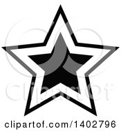 Poster, Art Print Of Black And White Star Design