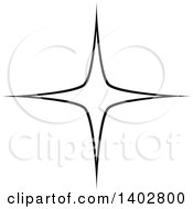 Poster, Art Print Of Black And White Star Design