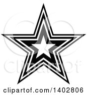 Poster, Art Print Of Black And White Star Design