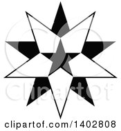 Poster, Art Print Of Black And White Star Design