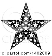 Poster, Art Print Of Black And White Star Design