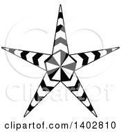 Poster, Art Print Of Black And White Star Design