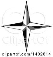 Poster, Art Print Of Black And White Star Design