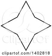 Poster, Art Print Of Black And White Star Design